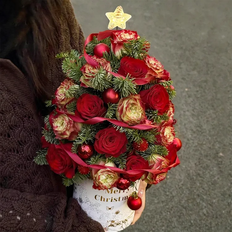 圣诞节苹果杰克花束鲜花速递同城北京上海深圳全国店配送女友礼物