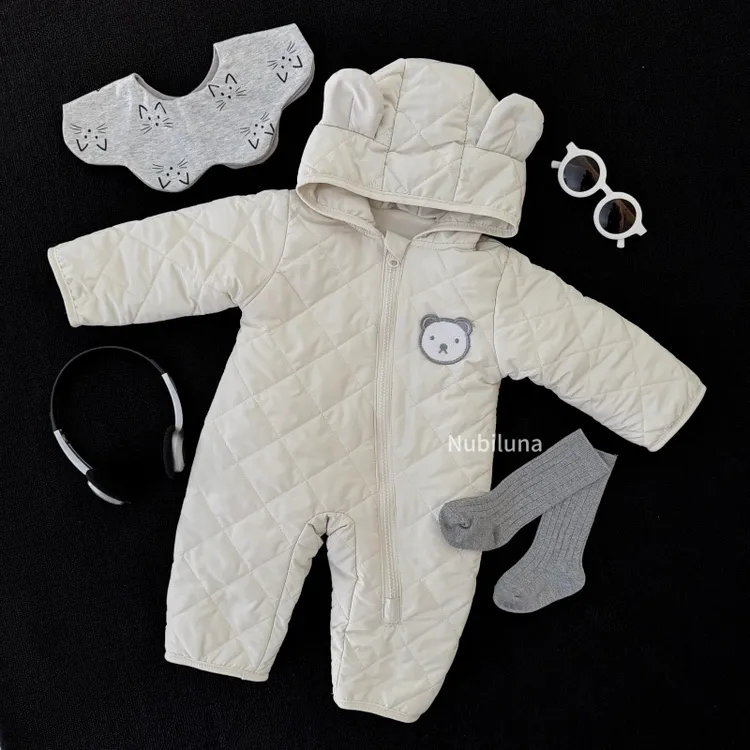 冬日探险家｜Nubiluna婴儿夹棉加绒加厚保暖棉服外套连体衣连帽衣