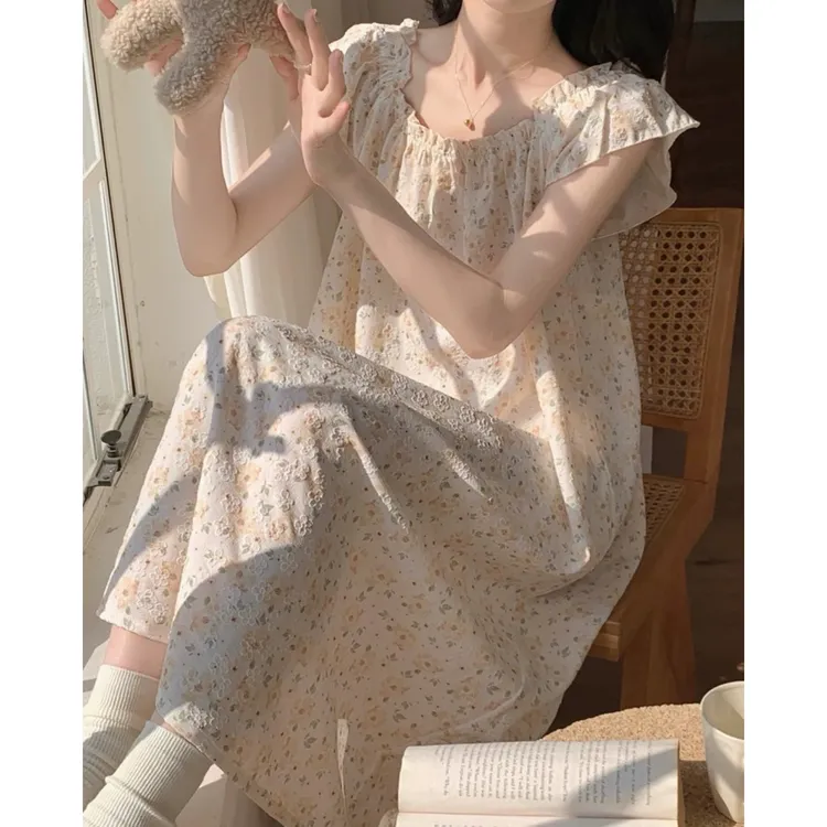 【5】睡衣甜美公主风夏季女家居服薄款ins韩版网红2025带胸垫睡裙