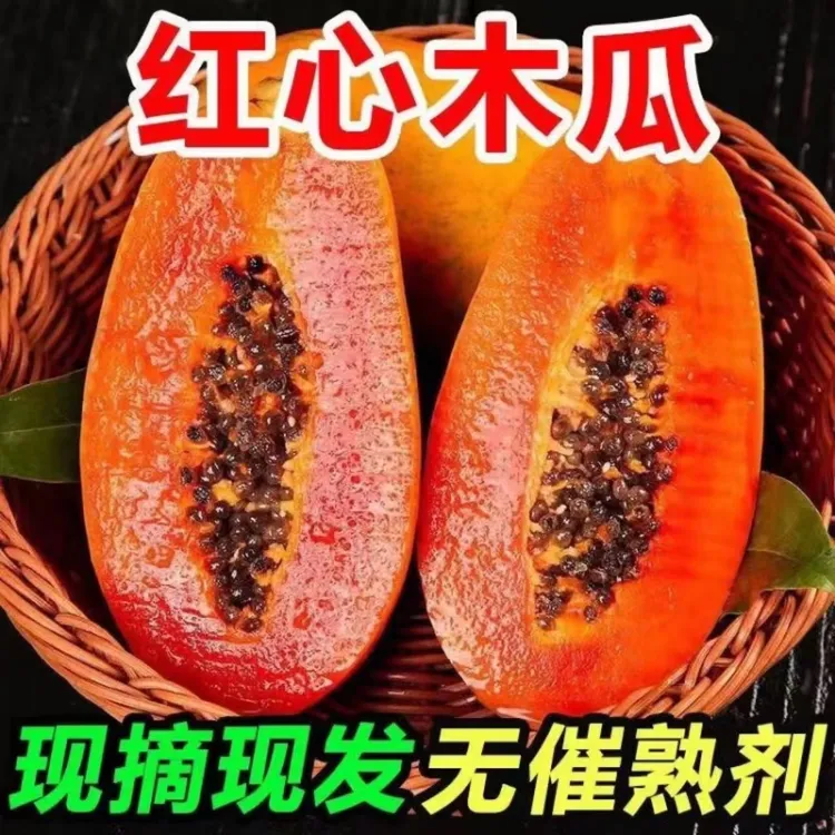 正宗产地红心牛奶木瓜当季新鲜水果冰糖心细腻多汁
