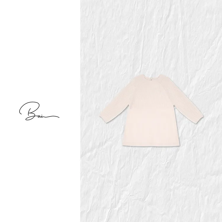 TXB 100羊毛定制裙摆边坑条后绑带舒适中长款针织衫XB-7809