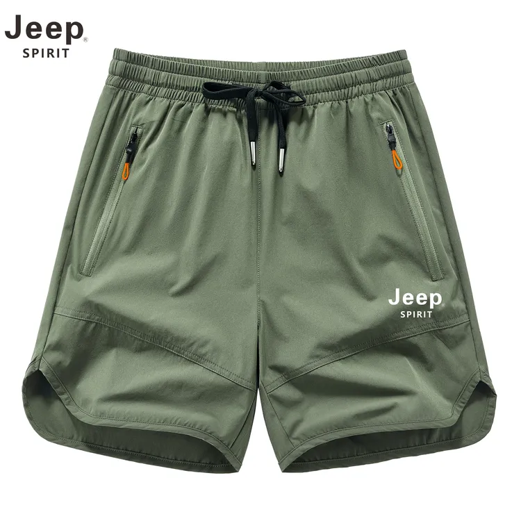 JEEP SPIRIT吉普冰丝短裤夏季户外百搭透气跑步五分裤运动休闲裤