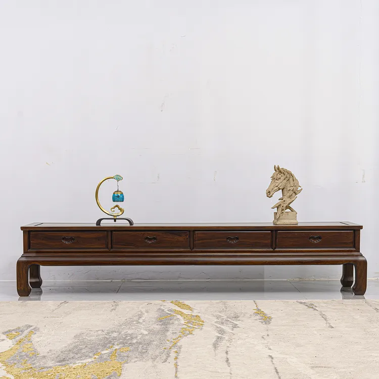 黑金檀电视柜巴西黑酸枝电视机柜红木地柜全实木矮柜榫卯结构