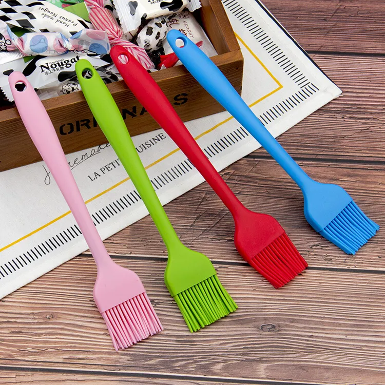 食用硅胶油刷耐高温一体式烧烤刷家用厨房烘焙硅胶刷一体控油刷子