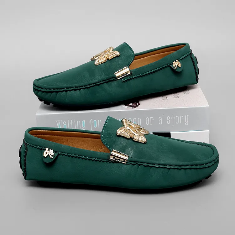 唐戈新款夏季透气韩版豆豆鞋男士舒适百搭软底潮鞋时尚休闲驾车鞋