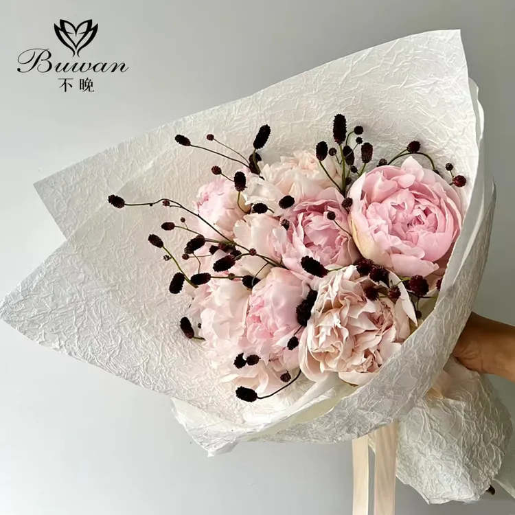 不晚石纹肌理纸鲜花花束褶皱纹理包装纸花艺资材花店包花纸艺术纸