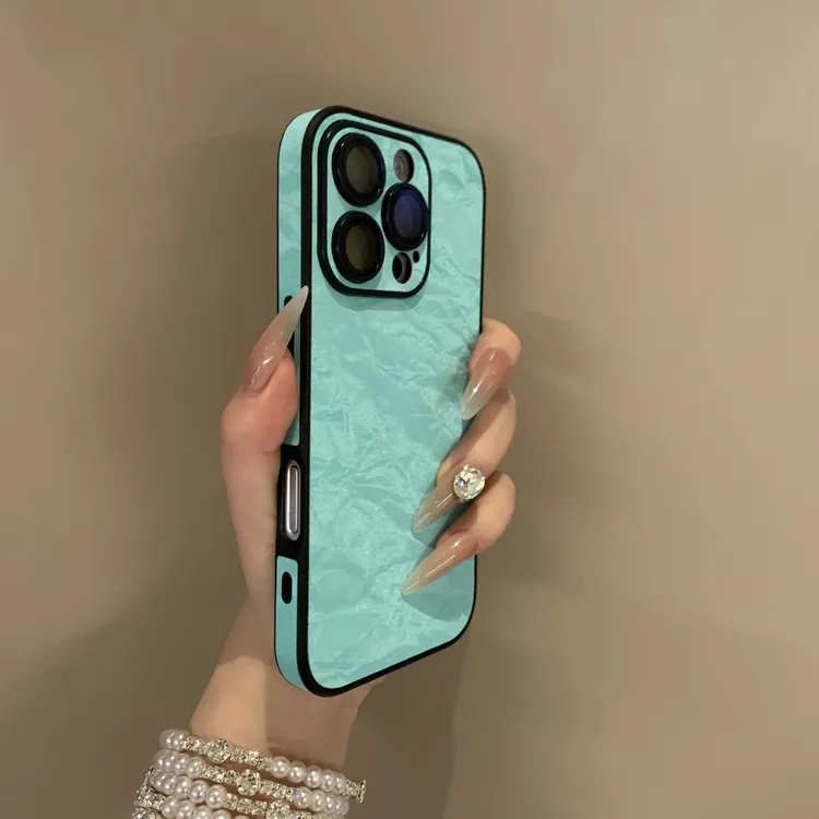 雪山纹自带镜头膜适用苹果16手机壳iPhone15promax高级14/13/12女
