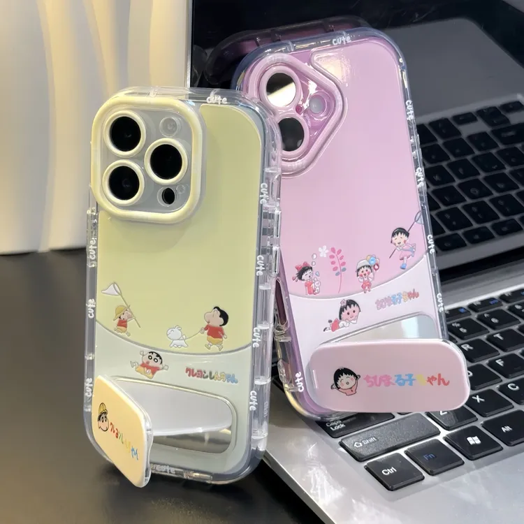 踏青小新小丸子支架适用苹果16promax手机壳15小米14vivo华为oppo