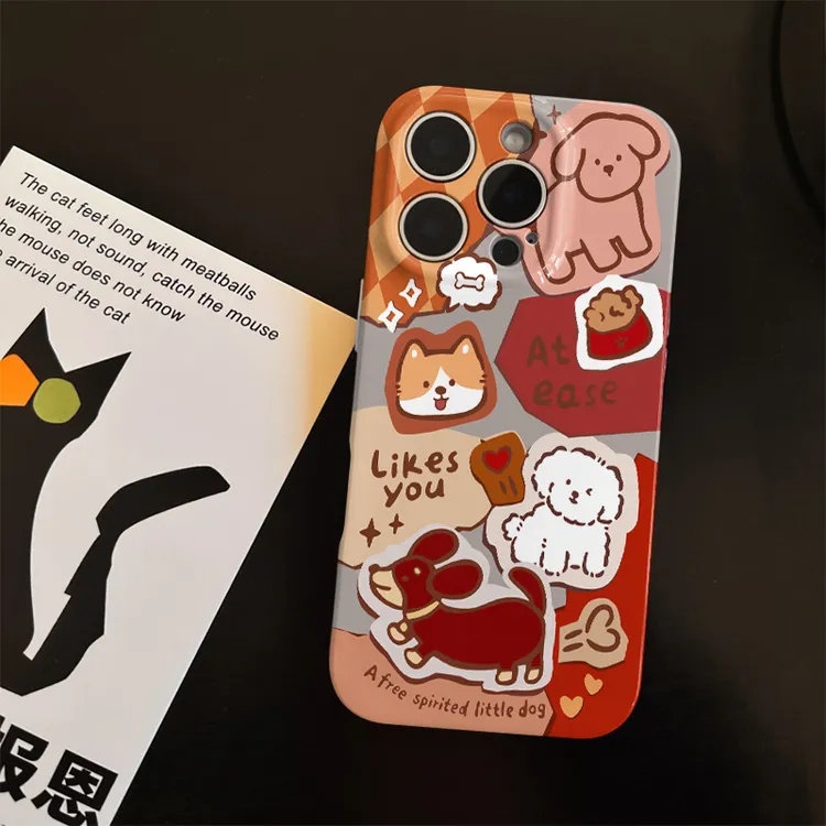 可爱狗狗菲林软壳适用苹果17promax手机壳16华为vivo小米oppo荣耀