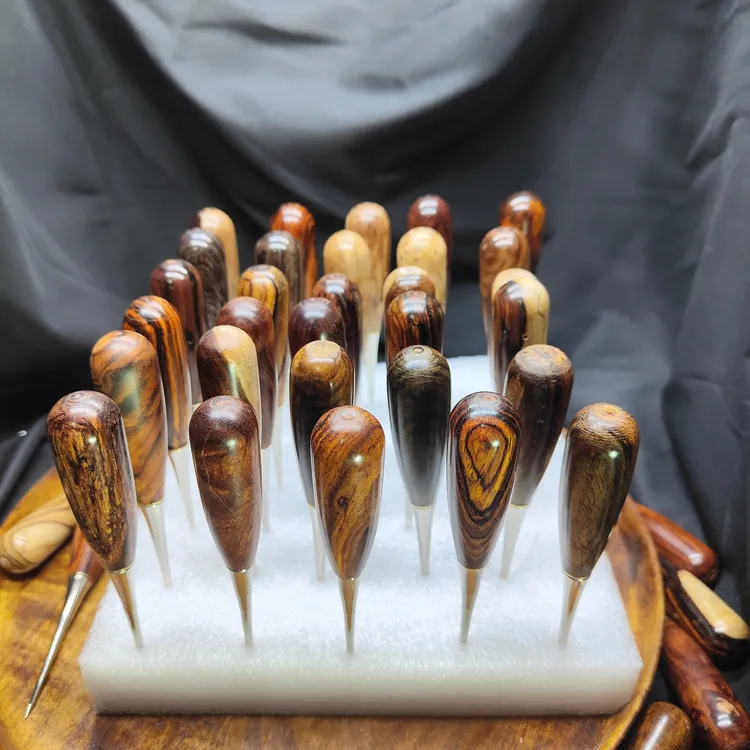 手工皮具DIY工具皮革锥子打孔缝线日式圆锥菱锥