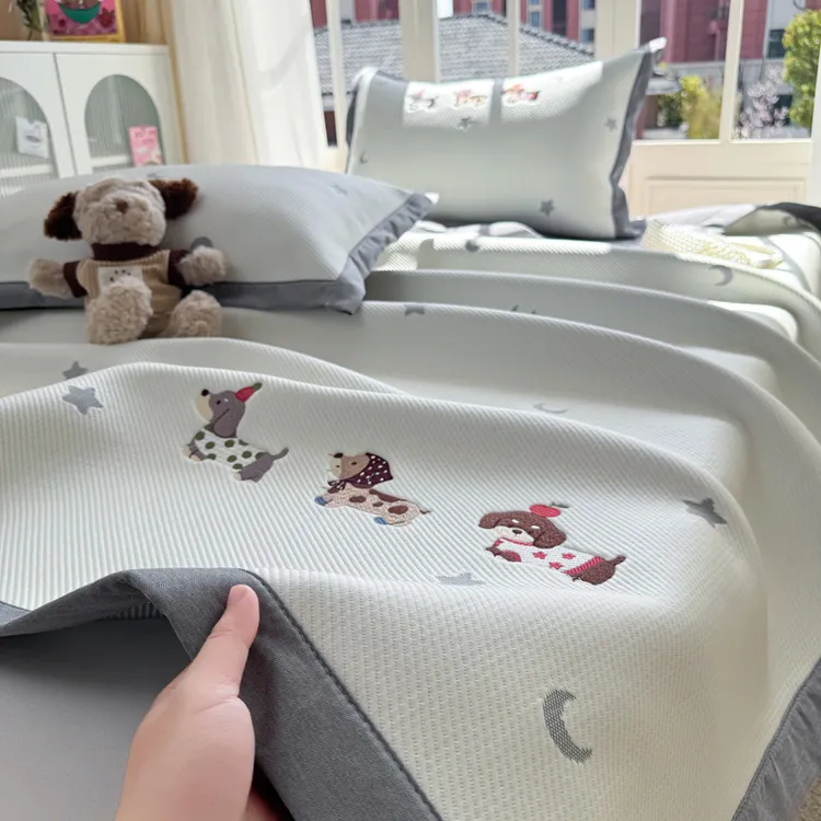 PE高分子乙纶冰豆豆凉席A类母婴级平铺款床笠款空调软席子可水洗