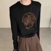 6389磨毛字母马车印花长T（衣长56左右）