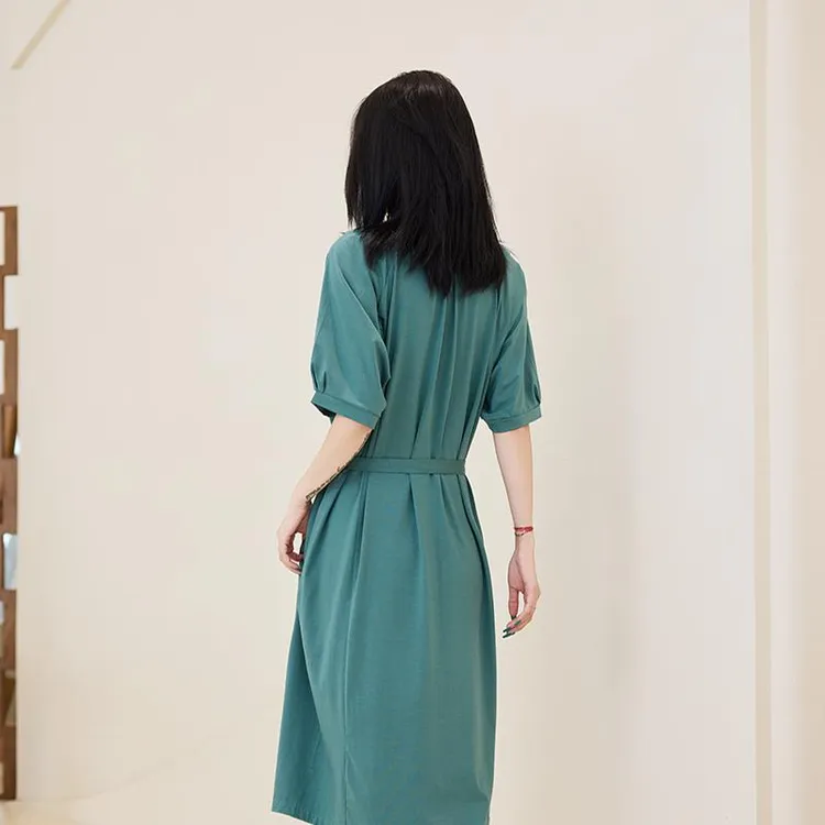 GPSUNLU睡衣女夏季薄款休闲显瘦年轻妈妈可外穿中长款睡裙空调服