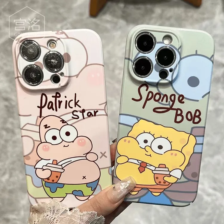 菲林壳海绵宝宝适用于苹果17手机壳卡通情侣可爱华为OPPO荣耀vivo