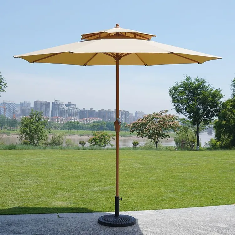 户外伞庭院伞室外大太阳伞广告折叠中柱伞阳台桌椅遮阳伞户d二