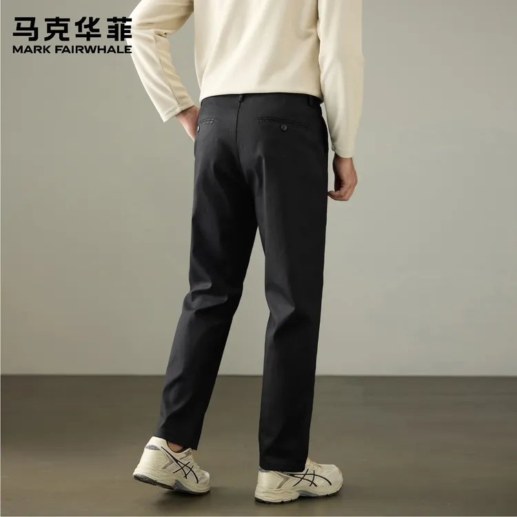 马克华菲莱赛尔休闲裤男士秋季宽松小直筒锥形2025潮牌男款长裤子