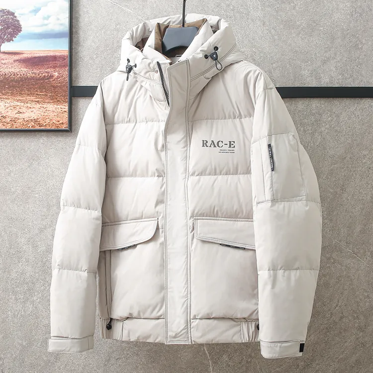 三防防水！品牌撤柜90白鸭绒羽绒服男款冬季加厚保暖短款冬装外套