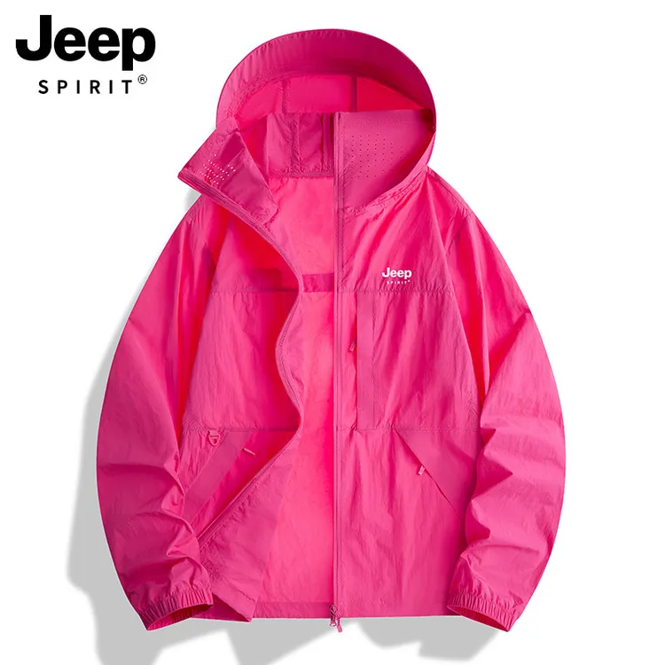 吉普JEEPSPIRIT户外皮肤衣薄款2026夏季情侣新款户外休闲轻薄外套