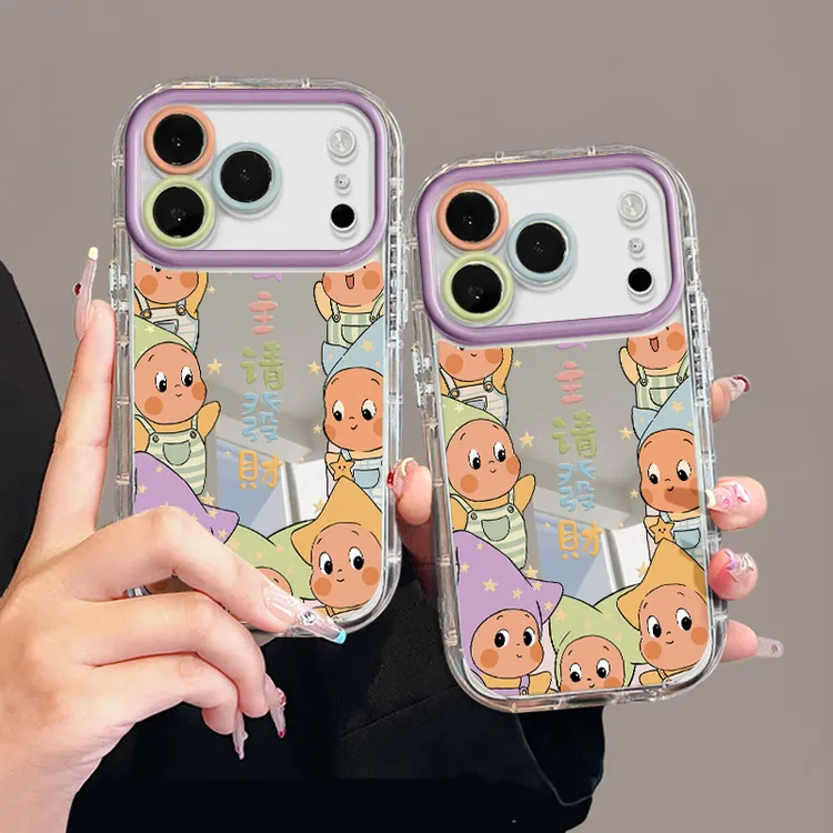 公主请发财适用苹果17pro手机壳16p镜面oppo华为女奶油oppo小米17