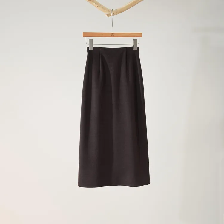 西子/【冬季恋歌】醋酸羊毛桑蚕丝松紧高腰A字半裙/BQTJ0680