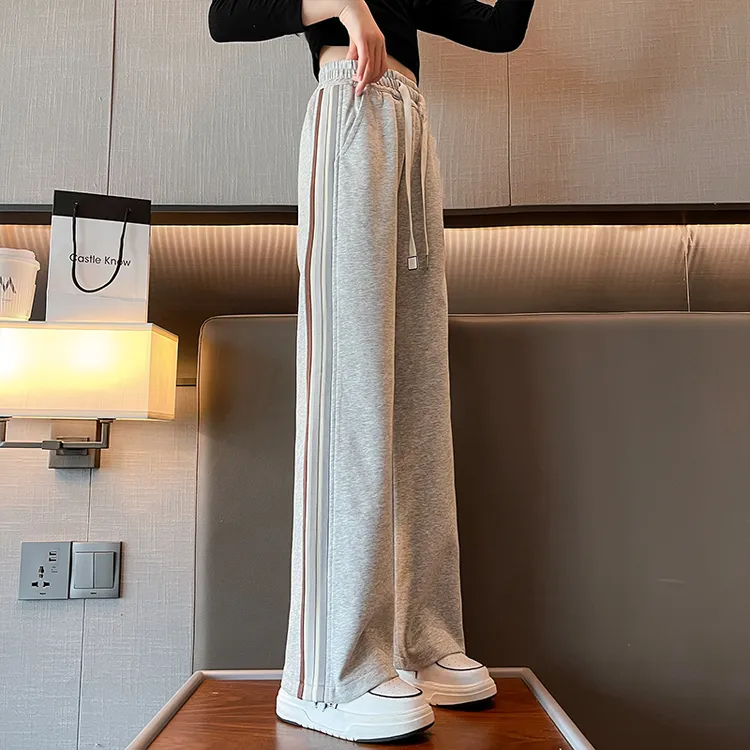 女童运动裤秋装2025新款洋气中大儿童宽松休闲阔腿长裤子春秋卫裤