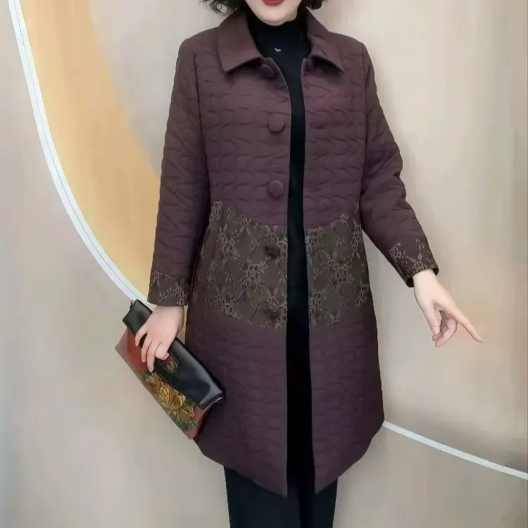 F1608冬秋季亲肤时尚加棉加厚大衣外套