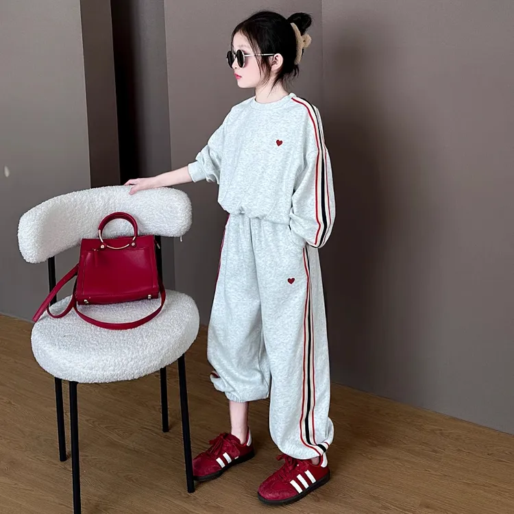 女童春装2025新款套装洋气儿童春秋季时髦运动休闲卫衣裤子两件套