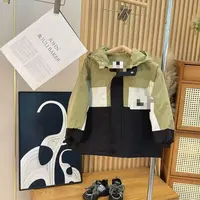 （巴*豆）MF-915 儿童加厚棉衣时尚短款百搭连帽中大童冬季大码