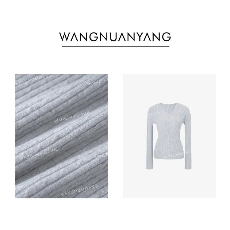 【王暖阳】绞花小V|秋冬设计绞花肌理感长袖V领羊毛针织衫