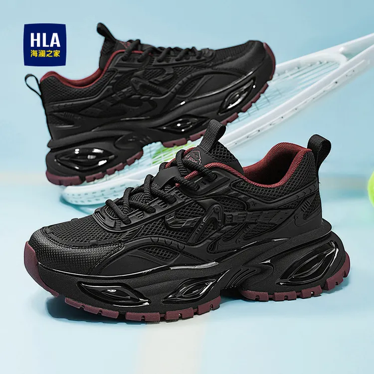 海澜之家男鞋夏季透气网面运动休闲户外跑步增高时尚大码老爹潮鞋商品图