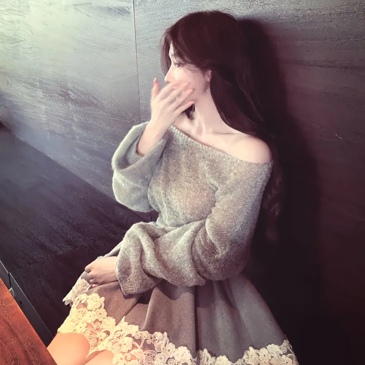 WW定制「缕花裙影」针织高腰时尚百搭显瘦小众设计上衣半裙套装