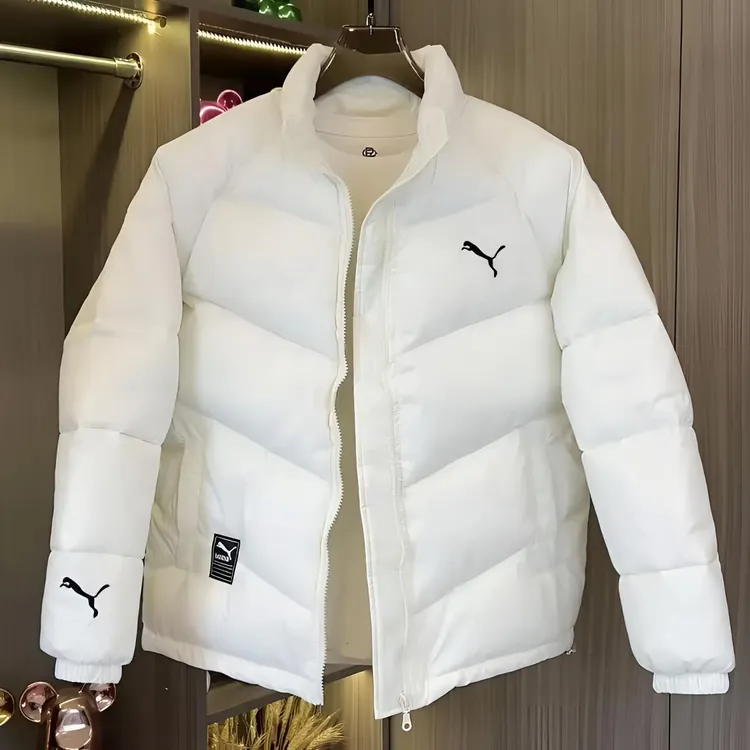 男士冬季立领保暖棉服棉衣休闲纯色时尚加厚秋冬宽松百搭外套