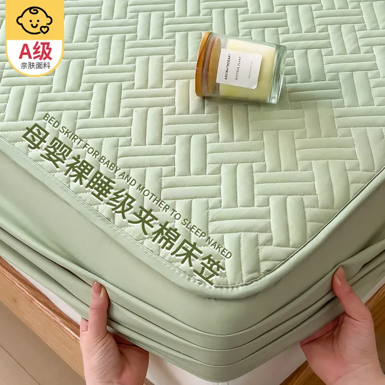 2025新款夹棉床笠单件加厚床罩床垫保护罩家用高档防滑床单床套