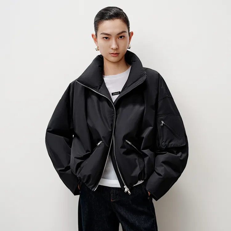 【羽绒服】【商场同款新品】艾诺丝雅诗 立领拉链百搭羽绒服 AR004124