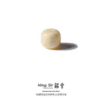【铭舍 云端pro·收藏浓白花单珠瑕】天然琥珀俄料精工老型单珠裸石