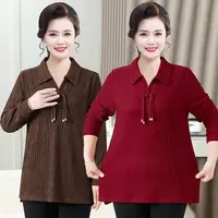 90-250斤春秋款大码加肥加大妈妈装遮肉显瘦弹力时尚百搭小衫女装
