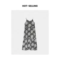 【年末大清清】2442碎花吊带连衣裙宽松打底多层荷叶边蛋糕长吊带裙