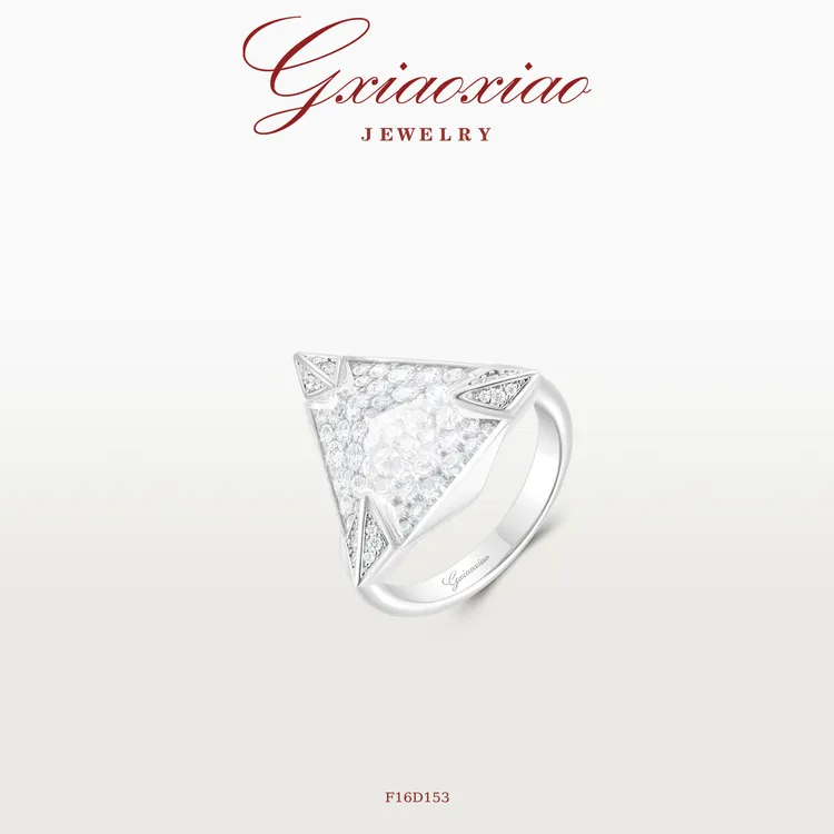 G XIAOXIAO 【三角秘境】法式气质几何三角形戒指 F16D153新年礼物