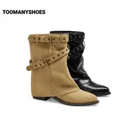 Toomanyshoes25秋冬新款涩谷朋克街头秀场裤管靴时装靴短靴