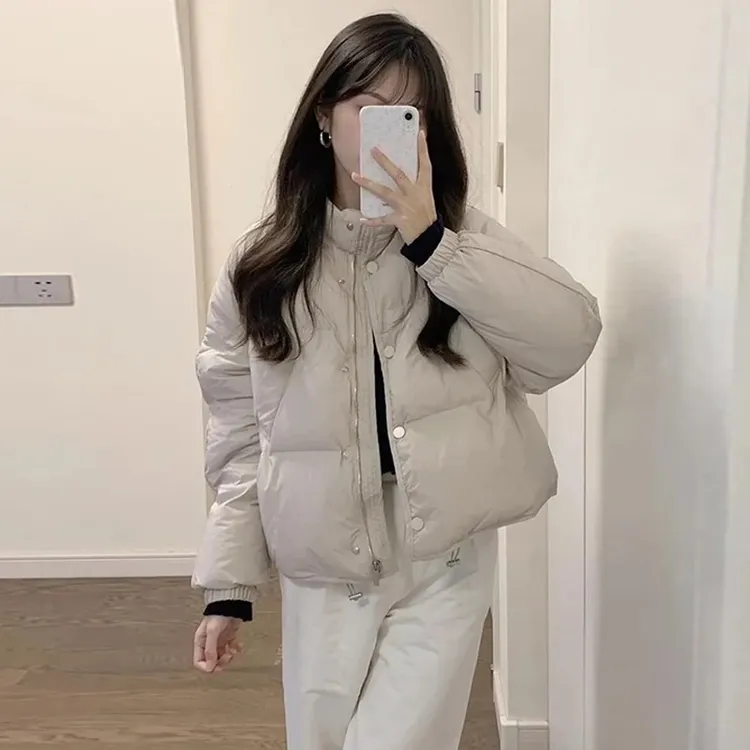 小个子短款棉服女冬季新款加厚保暖棉袄外套洋气立领休闲百搭棉衣