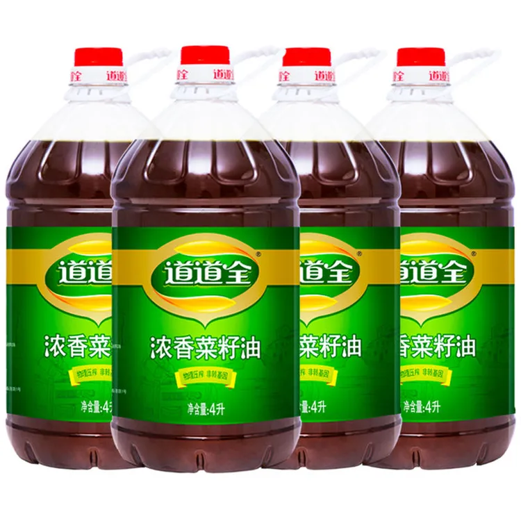 道道全浓香菜籽油4L*4瓶原箱发货物理压榨食用油家用餐饮非转基因