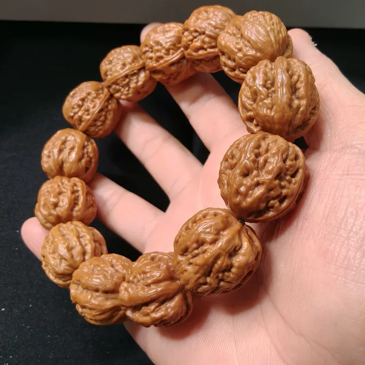 21mm霸王筋龙骨莲花底京八棱核桃手串