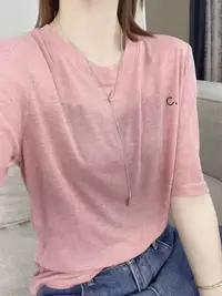 446  GZ42短袖t恤女2025夏季新款休闲宽松薄款半袖上衣潮T1  