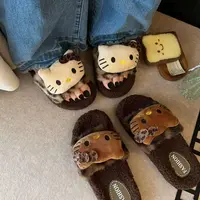 秋冬必备的毛绒绒kitty猫拖鞋，太好看了吧小猫拖【KT拖】