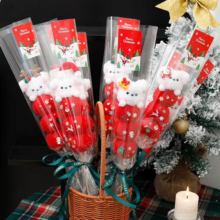 圣诞节扭扭棒小狗冰糖葫芦圣诞老人花束送女生闺蜜儿童小活动礼物