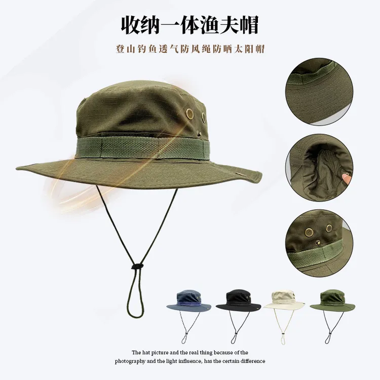 帽子夏季大帽檐钓鱼帽防紫外线渔夫帽防晒遮阳户外太阳帽