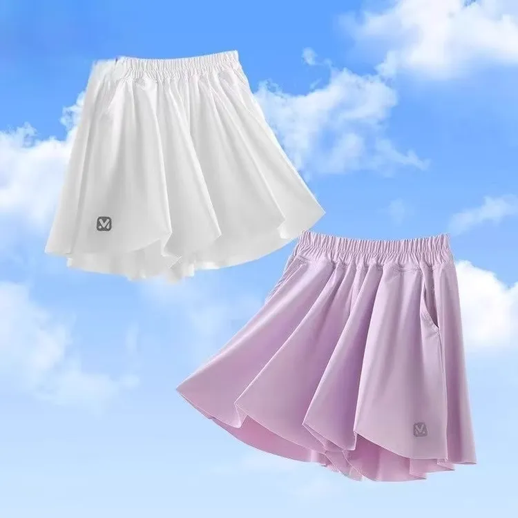 女童冰丝运动短裤外穿裤裙夏季儿童夏装速干裤子薄款女孩大童裙裤