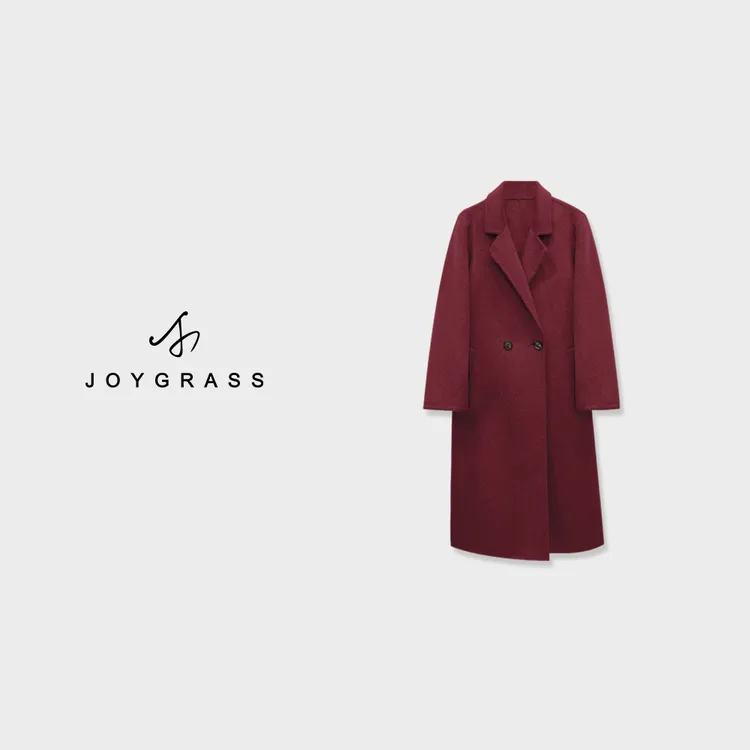 JOYGRASS【雪线絮语·暖绒】通勤廓形大衣D-05962