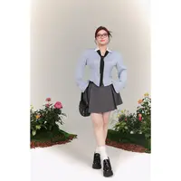慧芝huizhi  职场姐姐 定制款 条纹领带正肩收腰显瘦套装HZ130