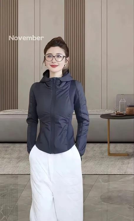 修身夹棉轻薄棉服女2025冬季新款韩版气质运动短外套保暖夹克上衣